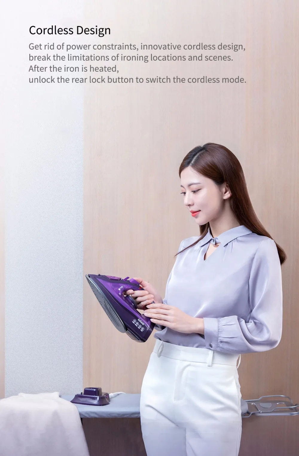 Xiaomi Mijia Lofans проводной/беспроводной электрический паровой утюг Многофункциональный 3-stop регулировка для разглаживания морщин одежды