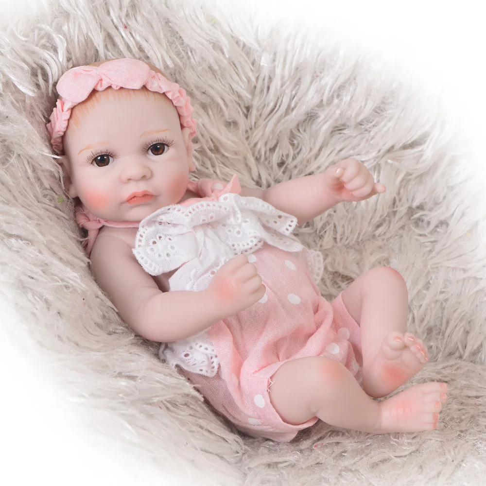 Кукла реборн полный силиконовый корпус немного Bebe кукла окрашенные волосы