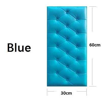 Blue 4 шт. ПЭ Пена 3D наклейки на стену для детей, безопасность комнаты, домашний декор, самоклеющиеся обои для настенное уркашение для гостинной наклейки - Цвет: Blue