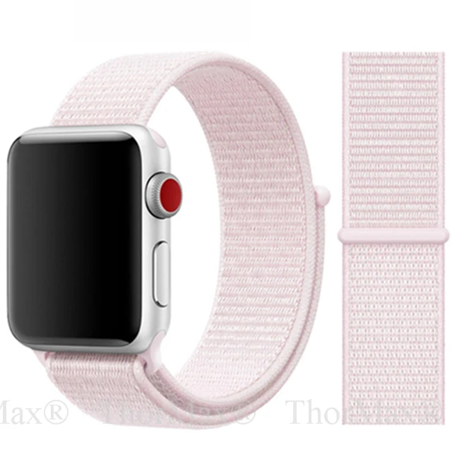 22-Pearl Pink Для наручных часов Apple Watch, версии мягкий нейлон 40 мм 44 мм для наручных часов iWatch, сменный ремешок спортивный петля для наручных часов Apple Watch 4 серии 3/2/1 38 мм 42 мм ремешок - Цвет ремешка: 22-Pearl Pink