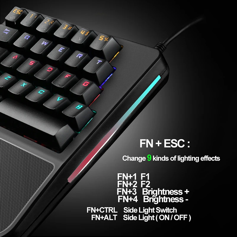 Проводная клавиатура с 28 клавишами Freewolf K9 RGB светодиодный Usb подсветкой
