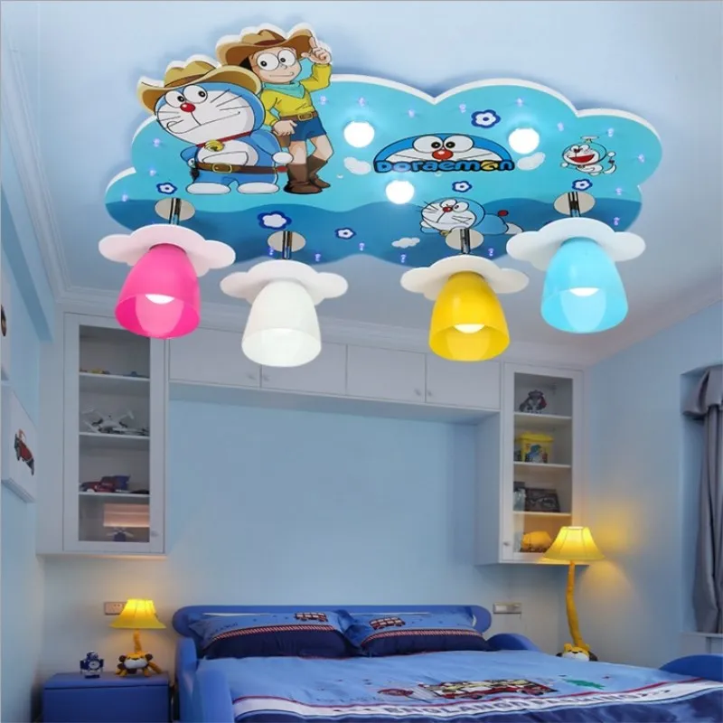 Мультфильм Детская дом потолочный светильник мальчик Doraemon Музыка света