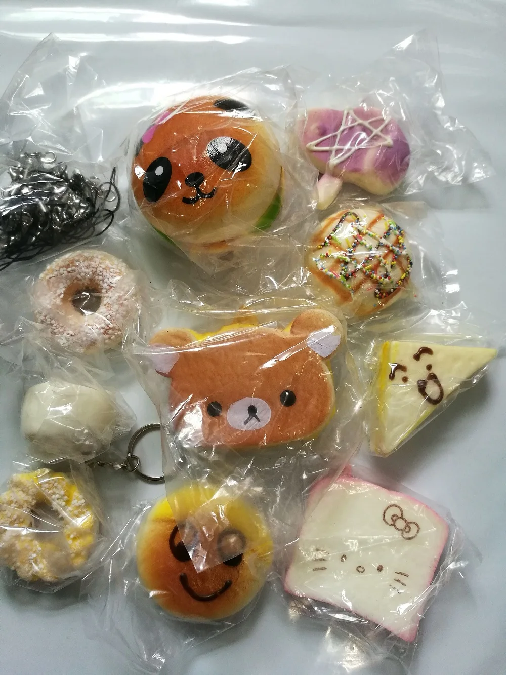 12 шт. Джамбо средний мини случайный мягкий панда/хлеб/Торт/булочки ремешки для