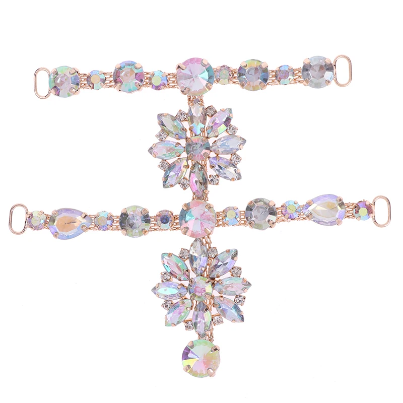 1 шт. Модная стильная акриловая цепочка для обуви Пряжка со стразами и