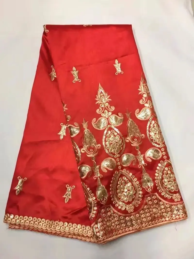 Африканский Джордж кружевной ткани красного цвета высокого качества кружева