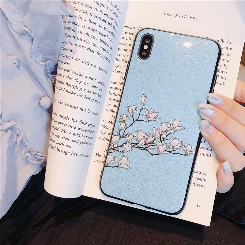 Only Magnolia Чехол-подставка для телефона Huawei Honor 10 10i 9 lite 20i 8C 8S 8X Max 9i 9N V9 Play V10 V20 Note 10 Цветочный Мягкий силиконовый чехол - Цвет: Only Magnolia