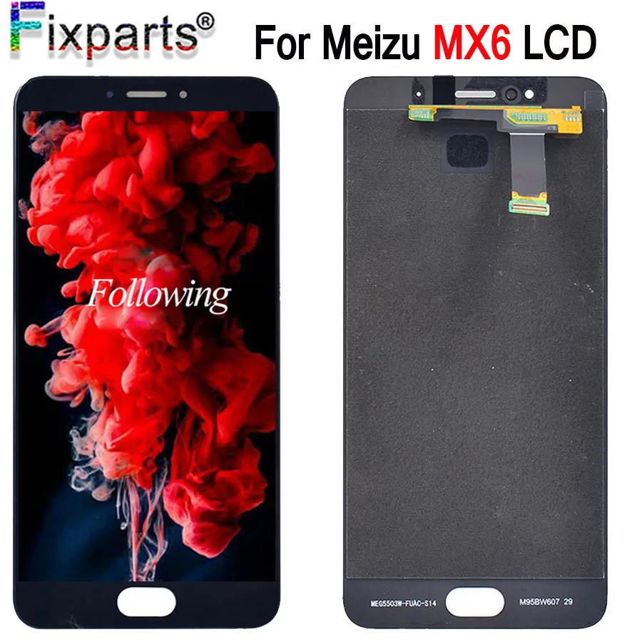 

Black/White 5.5" For Meizu MX6 LCD Display Touch Screen Digitizer Assembly Replacement Parts For Meizu mx6 LCD Free Shipping