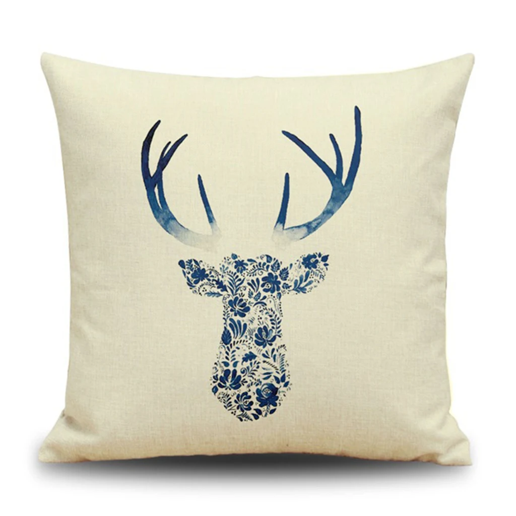 Наволочка с принтом лося лотоса дракона наволочка животными декоративная для