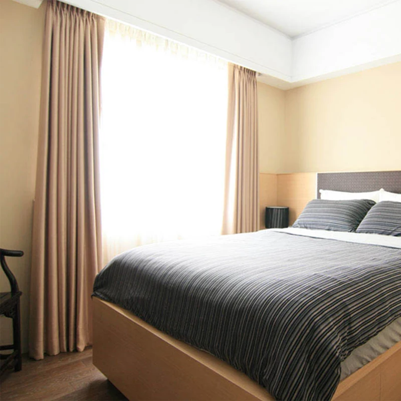 Однотонные занавески на заказ шторы из чистого хлопка и льна светонепроницаемые