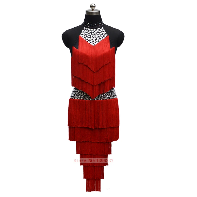 Костюмы для латиноамериканских танцев кисточкой конкуренция платье