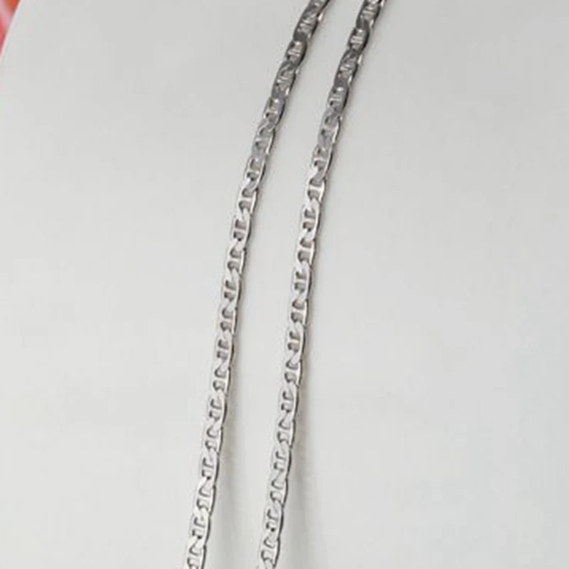 Цепочка из серебра 925 пробы для мужчин и женщин короткая цепь до ключиц с плоским