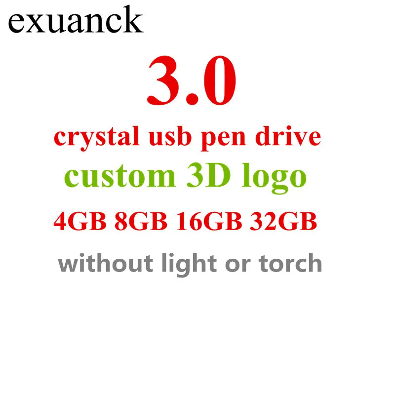 Exuanck high speed usb 3 0 Флеш накопитель изготовленным на заказ логосом с украшением в
