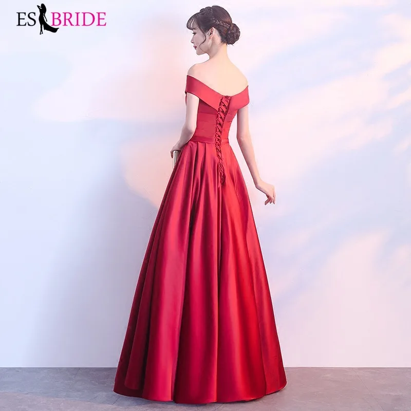 Красное длинное платье вечерние платья с вырезом лодочкой вечернее А силуэта