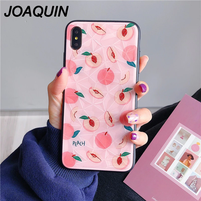 For iPhone 6 6s 7 8 Plus X XR XSMAX Phone Case Fashion fruits juicy peach Soft TPU 11 11pro MA Xcase |