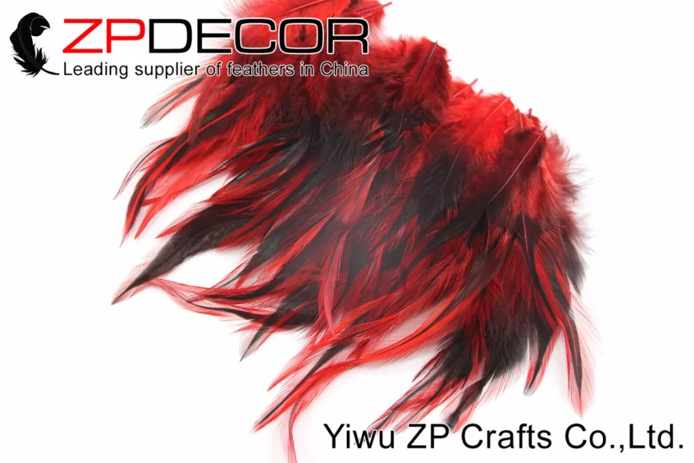Zpdecor 100 шт/партия 10-15 см(4-6 дюймов) красивые узоры для художественных ремесел окрашенные Красные кружевные остроконечные петушиные перья
