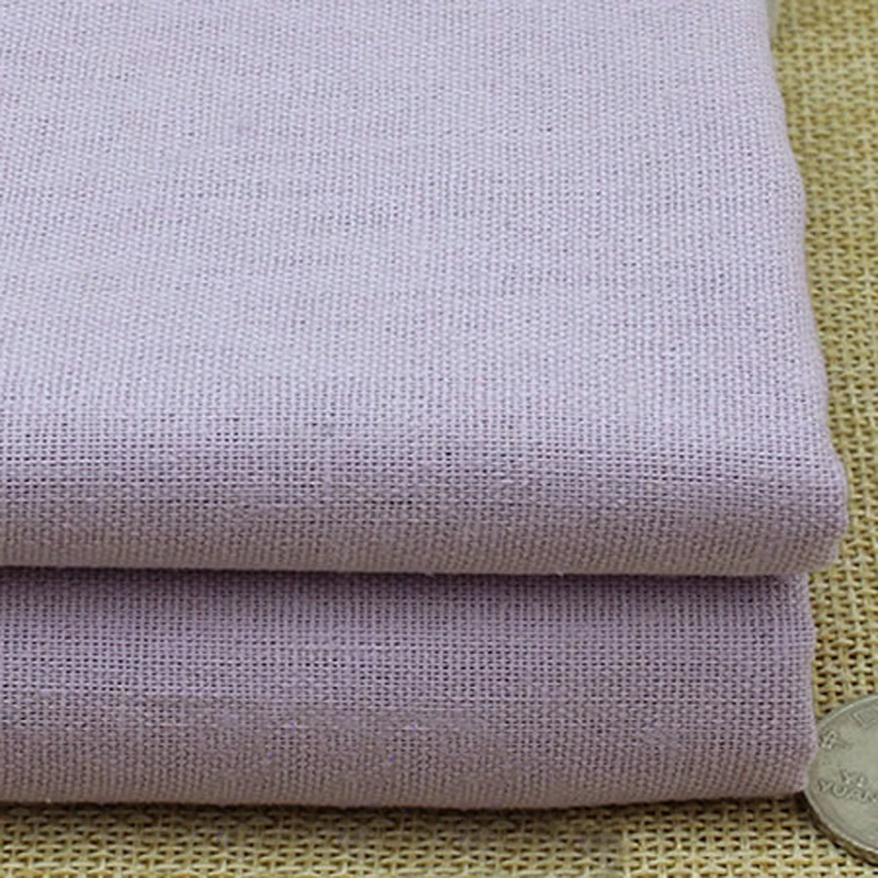 100cm*140cm natural linen cotton fabric elegant lilac lavender linen material for dress tecido
