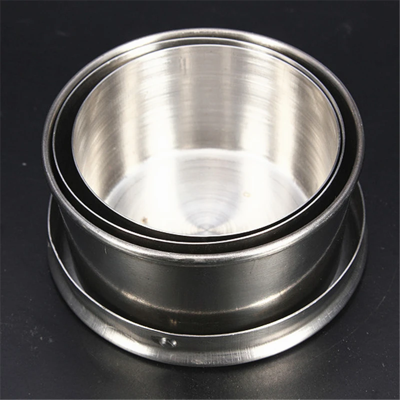 Мини Складная чашка из нержавеющей стали 75 мл|hiking mug|stainless steel cupsteel cup |