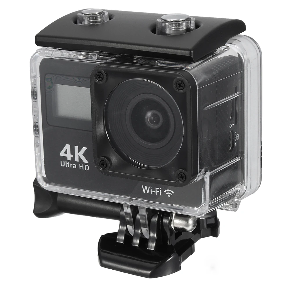 Andoer 4K экшн-камера WiFi двойной экран Ultra HD сенсорный экран DV спортивная видеокамера 170 градусов широкоугольный объектив 30 м водонепроницаемый