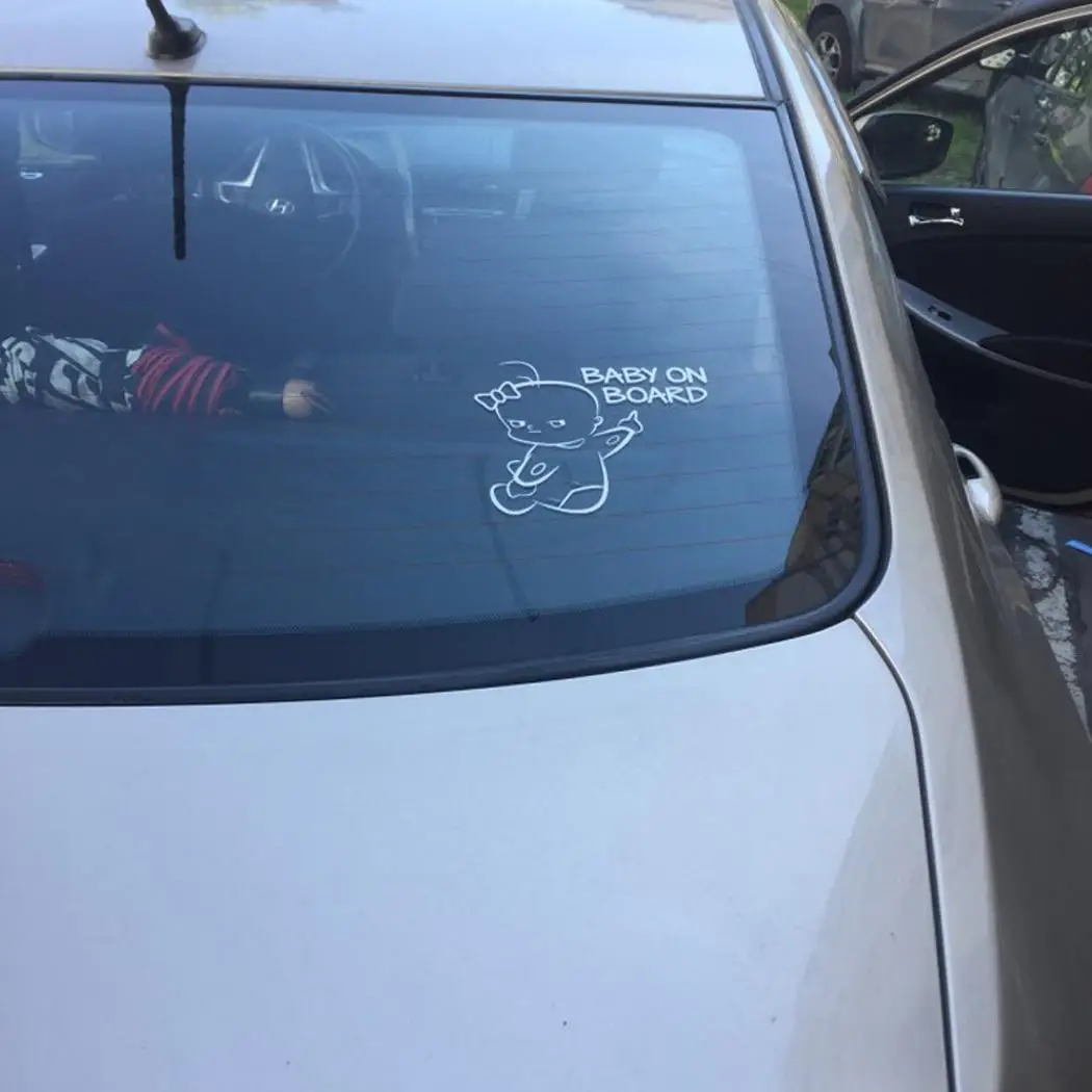 Auto Cute Vinyl Warning Decoration Reflective Sign Body Decal Car Cars Trucks Baby Characters Glue Sticker | Автомобили и