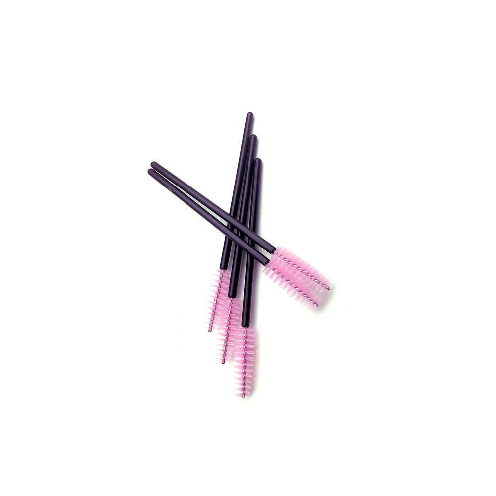 pink 50pcs 50 шт./упак. одноразовая микро щетка для ресниц тушь для ресниц палочки аппликационная палочка кисти щетка-Расческа для ресниц Ложки Набор инструментов для макияжа - Длина: pink 50pcs