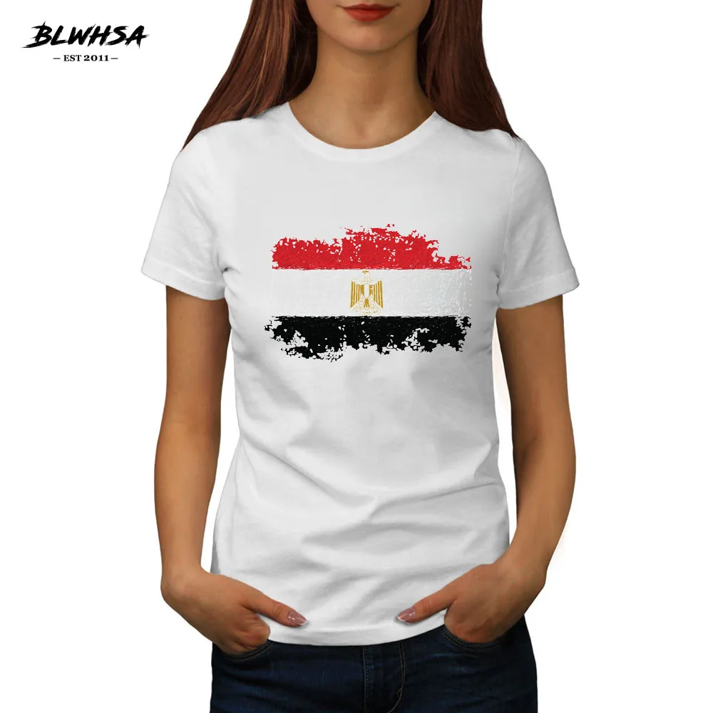 Женская футболка с принтом BLWHSA летняя повседневная Универсальная из египетского