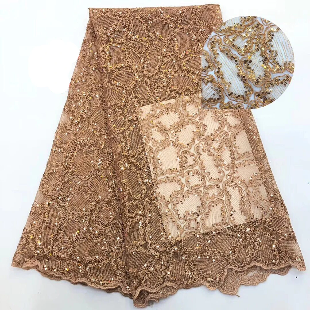 

Hot Sale African French Net Sequins 2021 Green High Quality Sequence Nigerian Wedding Tulle Mesh Beaded Lace Fabric Party Dress