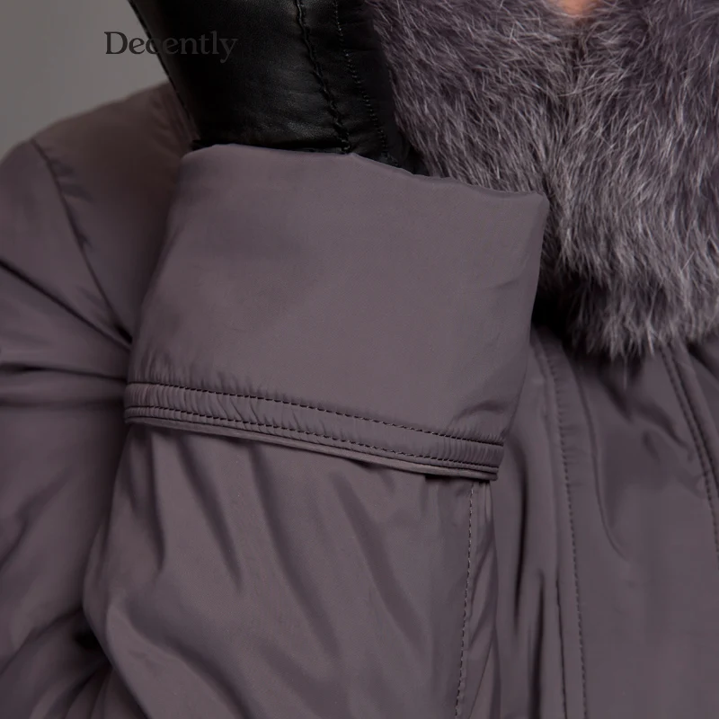 Прилично Новый Женский X длинные Solid Молнии Широкий Талией Утка Вниз Парки Пояса