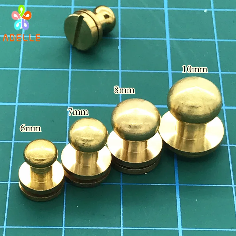 Прочный ремень из кожи и латуни 5/6/7/8/9/10 мм|belt screw|head buttonrivets riveter |