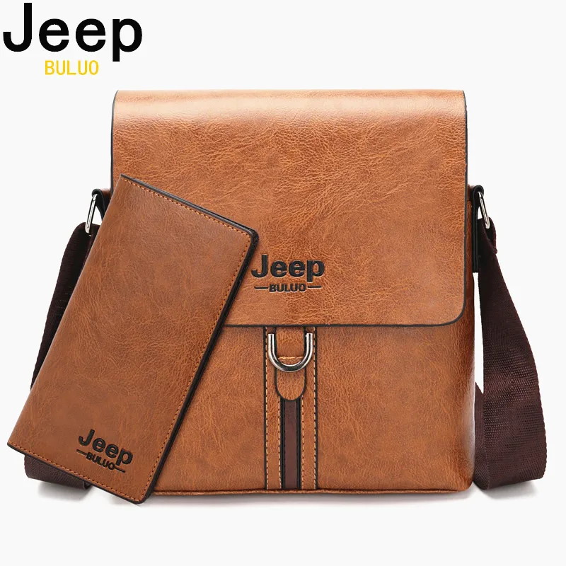 Мужской брендовый портфель для iPad jeep buluo оранжевый деловой из искусственной кожи