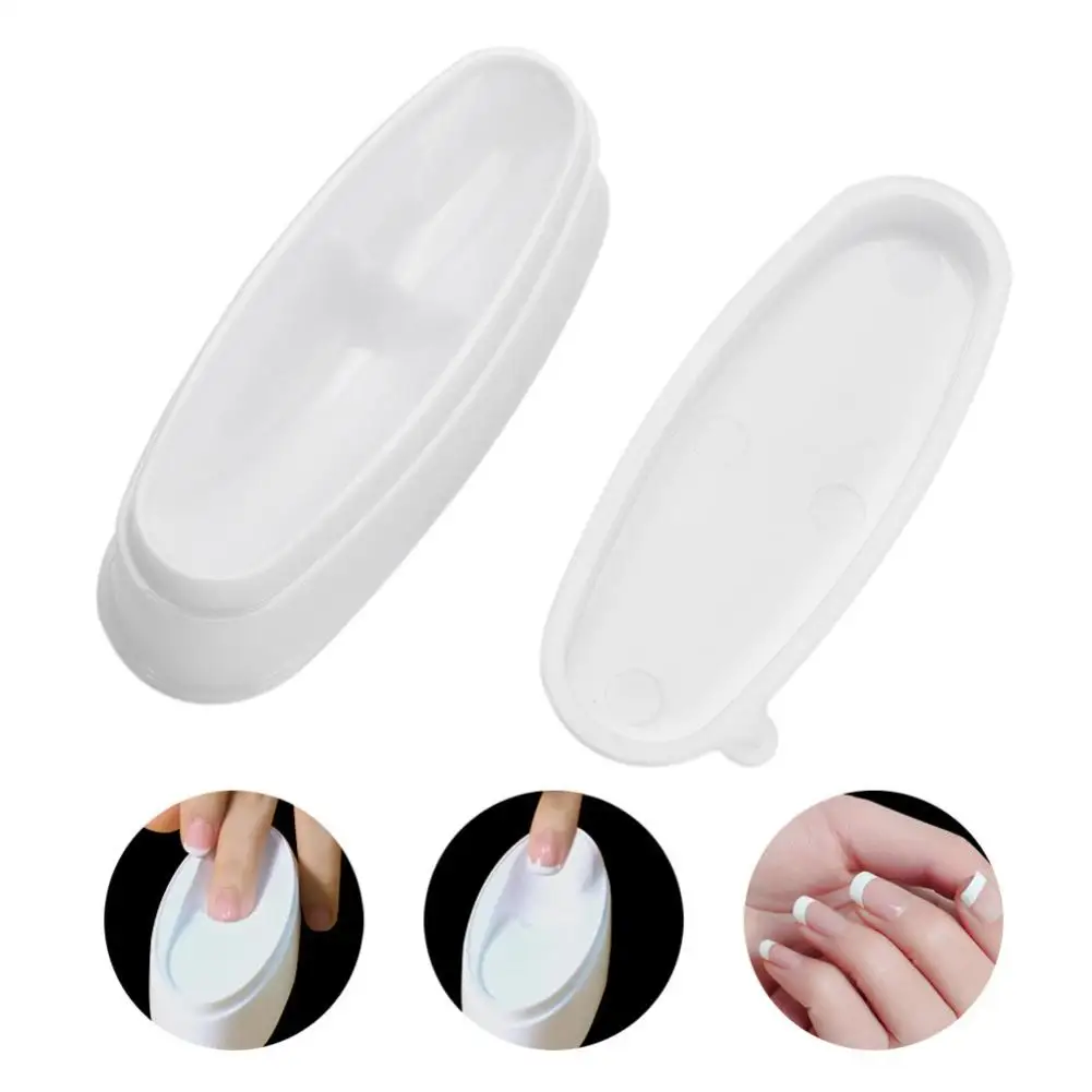 

1pc French Smile Line Tip Acrylic Powder Guide Box Case Dip Tray Mold Nail Art Tool