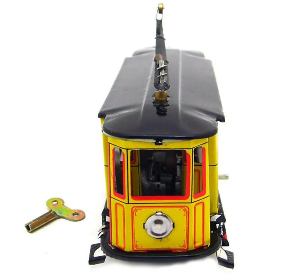 Винтажные заводные ветряные полюсные трамвайные игрушки для фотосъемки детей