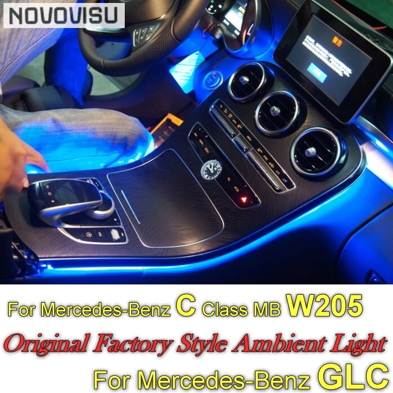 Приборная панель NOVOVISU для Mercedes Benz C MB W205 2014 ~ 2020 или GLC X253|ambient light|light ambientatmosphere light |
