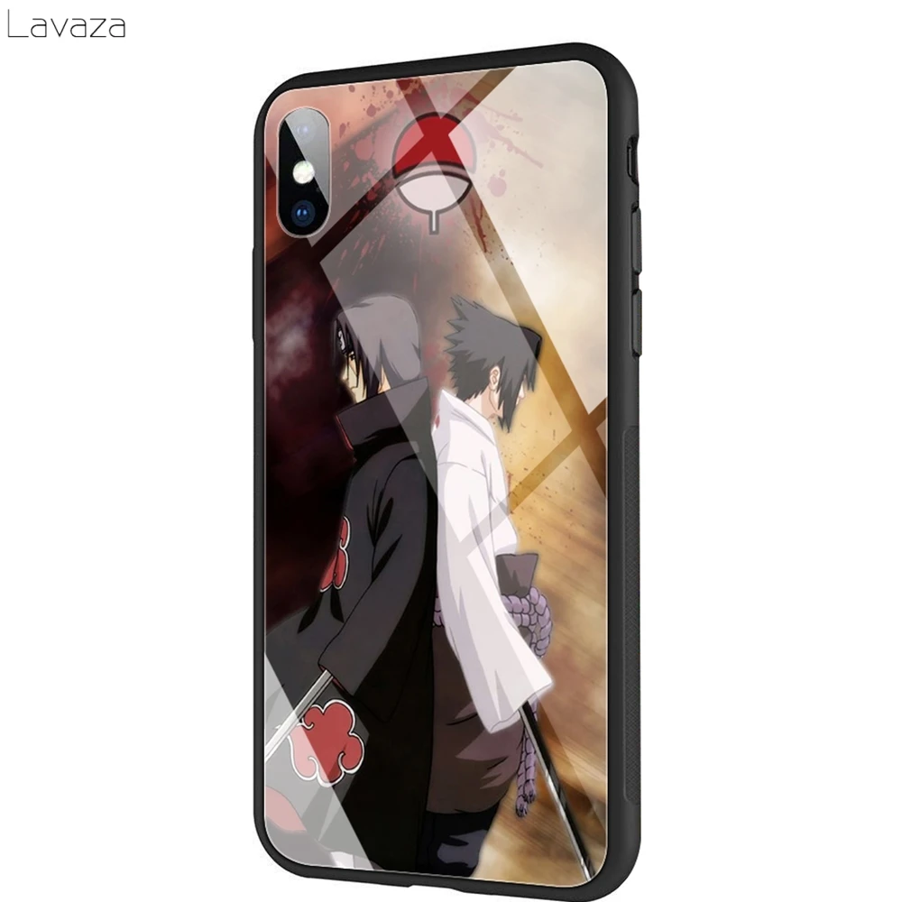 Чехол Lavaza Naruto manga из закаленного стекла TPU для iPhone XS MAX XR X 8 7 6 6S Plus