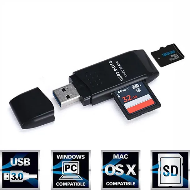 Компьютерные аксессуары Мини кардридер 5 Гбит/с супер скорость USB 3 0 Micro SD/SDXC TF