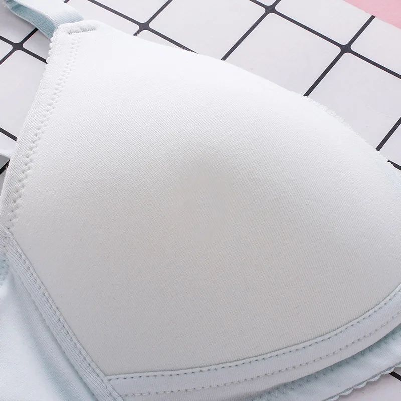 

Child Solid Sports Bra Kids Thin Cup Young Girl Bra Cotton Wireless Thin Cup Underwear Teenage Bra for Children Training Bra