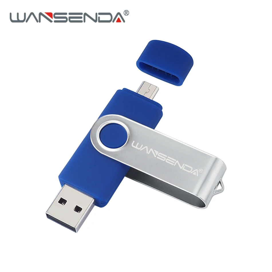 WANSENDA OTG USB флэш накопитель 64 Гб 128 ГБ флеш 32 16 2 0 Внешний usb для Android 8 4 металлический u