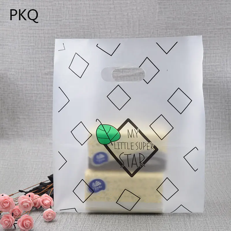 100 шт 20x30/25x35 см прозрачный пластиковый пакет с ручкой ювелирные изделия подарок из бутика сумка с ручкой пластиковая хозяйственная сумка подарок упаковка сумка