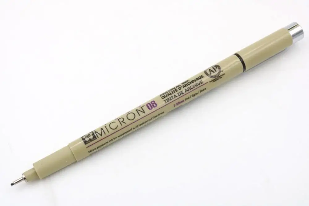 08 Пигмент Sakura Micron Neelde каллиграфия мягкая кисть для рисования 005 01 02 03 04 05 08 кисть 1,0 гр 1 2 3 тонкие Маркеры Ручка - Цвет: 08