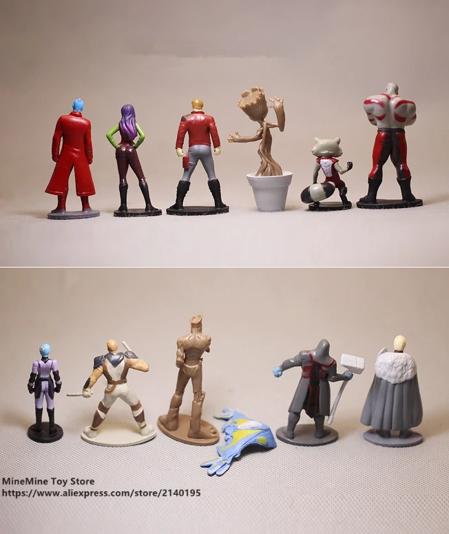 DISNEY Guardians Of The Galaxy 2 Star Lord 12 шт./компл. 5-6 см Коллекционная игрушка мини фигурка куклы