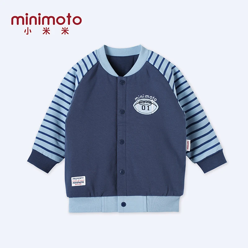 Minimoto/детский стеганый толстый хлопковый свитер пальто зимняя верхняя одежда с