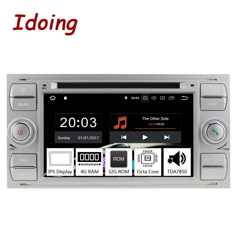 Автомагнитола Idoing 7 "2Din Andriod 8 0 DVD мультимедийный плеер PX5 4 Гб + 32 ГБ восемь ядер