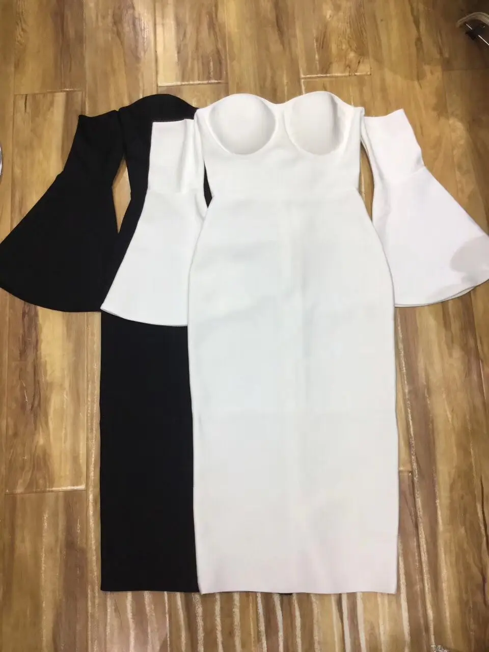 Для женщин сексуальная с плеча черный белый цвет район платье повязки 2017 Bodycon