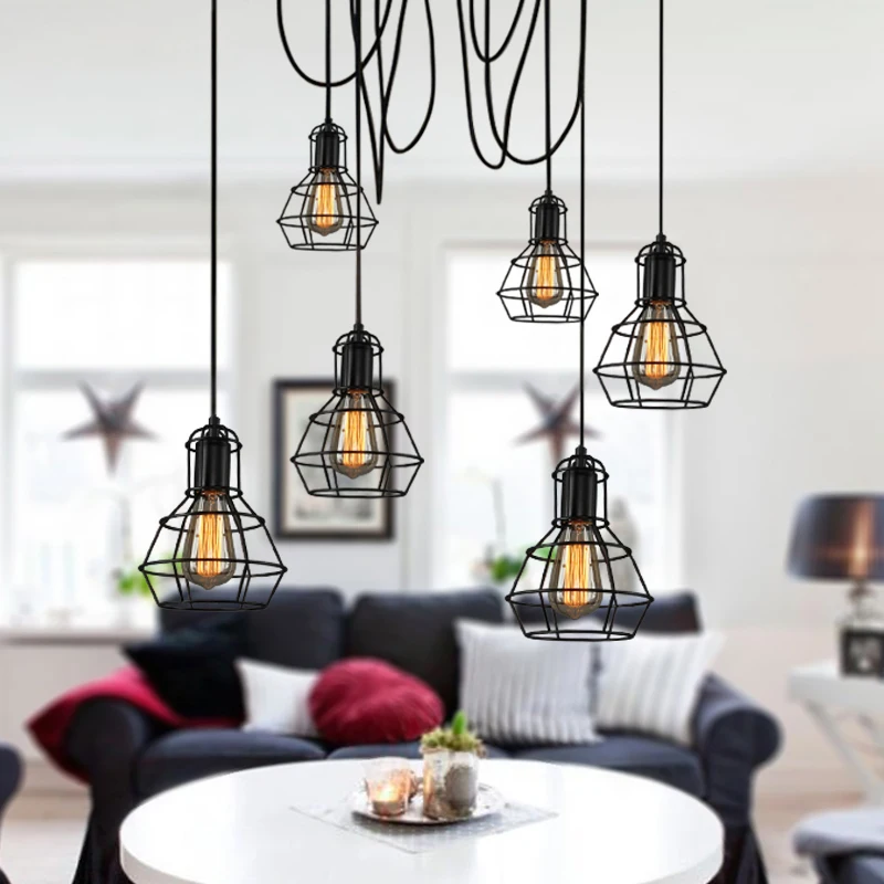 Винтаж Открытый Подвесные Светильники подвесной светильник для Кухня Обеденная