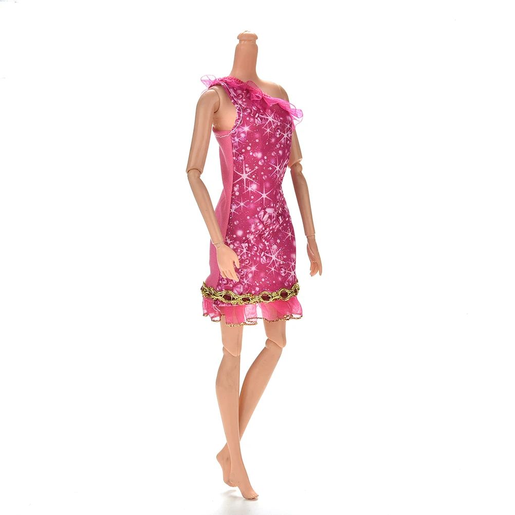 Сексуальное мини платье на одно плечо детская игрушка одежда принцессы платья