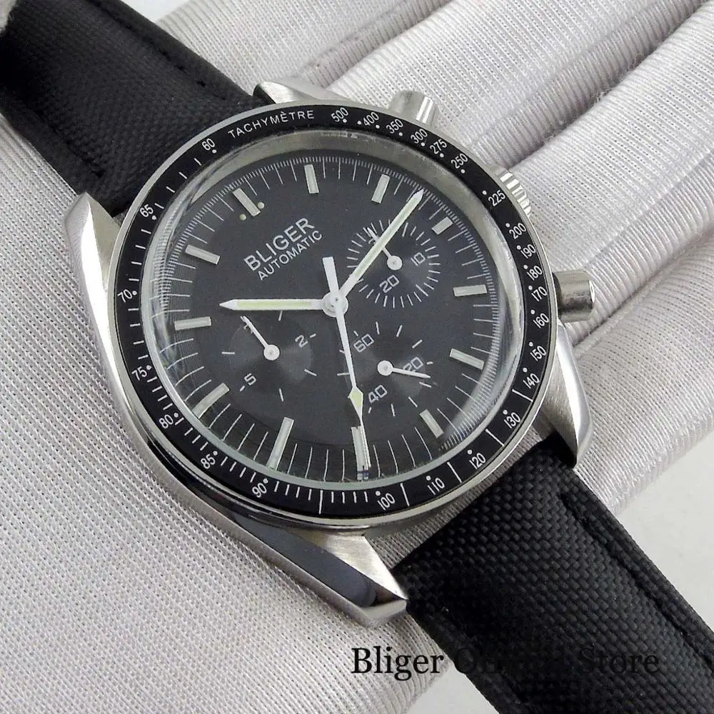 BLIGER 2019 новые модные автоматические мужские часы 40 мм с индикатором даты и недели