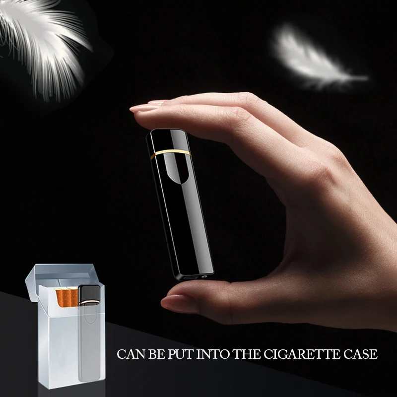 Новая Металлическая usb зарядка Зажигалка сенсорный экран электронная зажигалка маленькая зарядка электрическая зажигалка ветрозащитный мужской подарок