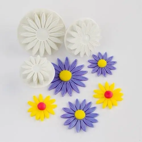 3 шт./компл. резак для печенья цветов помадки торта|plunger cutter|cookie plunger cutterflowers fondant |