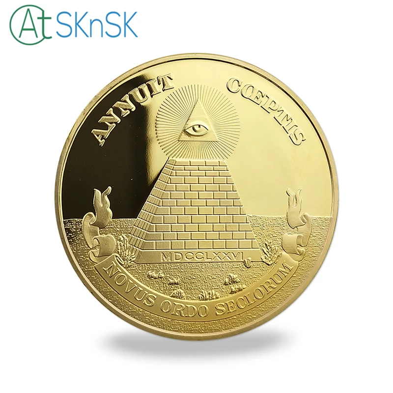 5 шт./лот массонская монета все глаза доллара США с пирамидой масонская серия