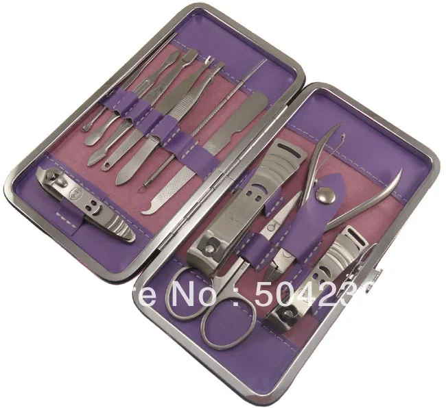 12-in-1 Womens Stainless Steel Toe Nail Clippers Set Cutter Trimmer Manicure Kit | Красота и здоровье