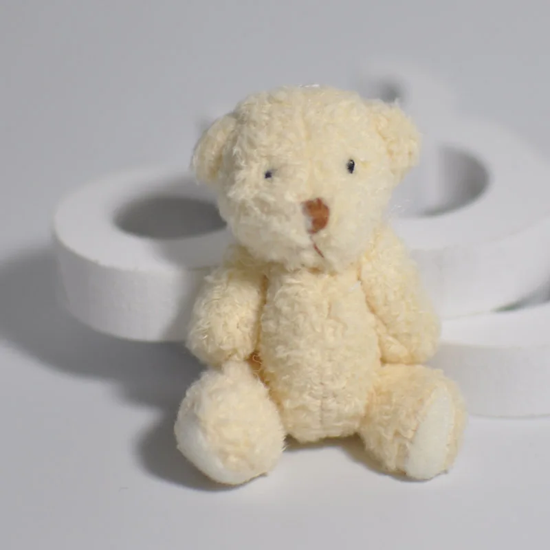 Cute Small Joint Teddy Bears Plush Toys Mini Stuffed Jointed Bear Ted Dolls DIY Bouquet Wedding Party Decor 6cm 50pcs/lot | Игрушки и